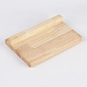 木製のネックレスディスプレイ  フェイクスエードと  ロングチェーンディスプレイスタンド  長方形  グレー  20.5x14.5x4.5cm NDIS-E020-02A-4