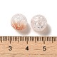 Perles acryliques craquelées peintes en spray bicolore OACR-G029-02G-3