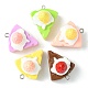 30Pcs 5 Colors Opaque Resin Imitation Food Pendants RESI-CJ0003-45-3