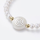 Natürliche Süßwasserperlen Perlen Armbänder BJEW-JB05123-03-2
