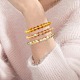 3pcs bracelets de perles tressées rondes en pierre de lune synthétique BJEW-SW00061-03-3