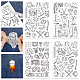 4 лист 11.6x8.2-дюймовых рисунков вышивки палочками и стежками DIY-WH0455-057-1