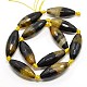 Natural Agate Faceted Rice Beads Strands G-P025-01B-2