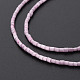 Glass Silk Stain Style Beads Strands GLAA-N047-001A-04-4
