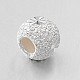 Perles fantaisie texturées 925 perles rondes en argent sterling STER-E044-39A-2
