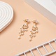 Boucles d'oreilles lustre à pampilles et perles de coquillage EJEW-TA00218-4