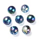 UV Plating Rainbow Iridescent Acrylic Beads PACR-E001-03D-2