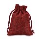 ポリエステル模造黄麻布包装袋巾着袋  クリスマスのために  結婚式のパーティーとdiyクラフトパッキング  ミックスカラー  23x17cm ABAG-R005-17x23-M-3