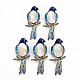 Natural White Shell Eagle Brooch with Enamel PALLOY-Q438-010B-RS-4
