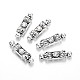 Rectangle Alloy Bar Rhinestone Spacers PALLOY-M167-01AS-1