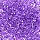 6/0 ガラスシードビーズ  透明インサイドカラー  丸い穴  ラウンド  青紫色  6/0  4~5x2.5~4.5mm  穴：1.2mm  約4500個/袋 SEED-A014-4mm-135B-2