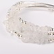 Gemstone Chip Bead Cuff Bracelets BJEW-JB01607-04-2