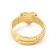 Rack Plating Brass Heart Adjustable Ring for Women RJEW-D076-08G-2