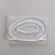 結晶クラスタースライスシリコーンジオード型  中空不規則エポキシ樹脂金型  のどの瑪瑙スライスを作るため  ネックレス  ジュエリー作り  ホワイト  43x28x8mm  内径：35x18mm X-DIY-D024-15-2