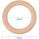 PandaHall Elite 20 pcs Wood Rings Wooden link Rings for Craft WOOD-PH0005-01-70mm-2