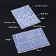 Stampo in silicone per casa di natale 3d olycraft 3pz DIY-OC0001-22-7