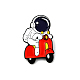 Spaceman à cheval sur une broche en émail de moto JEWB-SZC0002-001A-1