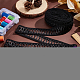 Benecreat 9.5~10 ヤード pu レザー リボン  人工皮革フリースストリップ  プレザー ラティス バンド クロス トリム  衣服用  工芸品や家の装飾作り  ブラック  1-5/8インチ（40mm） OCOR-BC0002-09A-5
