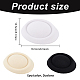 3Pcs 3 Colors Polyester Oval Pillbox Stewardess Fascinator Hat Base for Millinery AJEW-FG0002-75-2