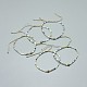 Verstellbare geflochtene Perlenarmbänder aus Naturpyrit BJEW-F391-A06-1
