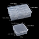 12 Stück quadratische Kunststoff-Organizer-Perlen-Aufbewahrungsbehälter CON-YW0001-35-4