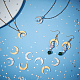 Dicosmétique 20 pièces 2 couleurs pendentif croissant de lune en acier inoxydable breloque de lune avec trou de 2 1.4mm pendentifs à petits maillons dorés pour bricolage boucles d'oreilles bracelet collier accessoires de fabrication de bijoux STAS-DC0010-39-4