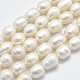 Hebras de perlas de agua dulce cultivadas naturales PEAR-I003-07-01-1