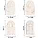 Nbeads 24 шт. неокрашенная сказочная тема мини-двери в форме деревянных деталей WOOD-NB0001-20-2