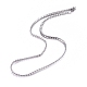Men's 201 Stainless Steel Cuban Link Chain Necklaces NJEW-G340-15P-2