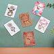 120Pcs Necklace Display Cards 6 Styles Pendant Display Cards Secure Back Earring Packing Holder Flower Patterns Cardboard for Selling Hanging Jewelry Display Retail DIY Ear Studs CDIS-NB0001-39-5
