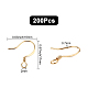 CREATCABIN 1 Box 200pcs Real 18K Gold Plated Brass Earring Hooks Golden Ear Fishhook Wires Earring Backs for Jewelry Making DIY Earrings Findings Craft KK-CN0001-35-2