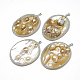 Gros pendentifs en perles de keshi naturelles G-T101-40-1