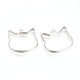 Pendentifs de lunette arrière ouverte pour chaton en alliage de placage de rack PALLOY-R099-29P-FF-1