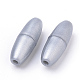 プラスチック離脱クラスプ  ゴムシリコーンの歯がひものネックレスのための  銀  24x9mm  穴：2.5mm KY-R012-09-1