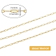 SUNNYCLUE Soldered Brass Paperclip Chains CHC-SC0001-01B-G-2