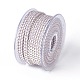 編み紐  革のアクセサリーコード  ジュエリーDIY製版材料  ホワイト  3mm  約5.46ヤード（5m）/ロール WL-I004-3mm-D-11-2