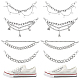 Wadorn 8 pièces 4 sangles de chaîne de chaussure en alliage de style DIY-WR0002-29-1