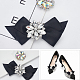 NBEADS 2 Pairs Rhinestone Bow Shoe Clips FIND-NB0002-34A-4
