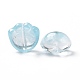 Transparent Spray Painted Glass Beads GLAA-I050-05-4