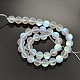 Dyed Frosted Round Synthetic Moonstone Beads Strands G-E302-104-6mm-06-2