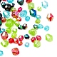 8 stile bicono ab perline acriliche trasparenti ecologiche placcate in colore TACR-YW0001-37B-4