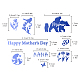 GORGECRAFT Happy Mother's Day Metal Stencil Flowers and Hearts Journal Wood Burning Stencils Animals Template Stainless Steel Reusable Stencils for Painting DIY Decorations Card Making Scrapbooking DIY-WH0378-013-3
