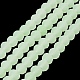 Hebras de cuentas de vidrio de color sólido de imitación de jade EGLA-A034-J8mm-MD01-2