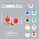 NBEADS 36 pcs Multicolor Resin Round Charms，9 Colors Bead in Bead Style Frosted Charms Imitation Jelly Pendants Charms with Golden Alloy Loop for DIY Crafts Earring Jewelry Making RESI-NB0001-82-2