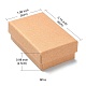 厚紙ジュエリーセットボックス  リングのために  ネックレス  長方形  淡い茶色  8x5x2.5cm CBOX-YW0001-01-4