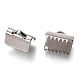 Unicraftale 304 Stainless Steel Ribbon Crimp Ends STAS-C018-22P-04-2