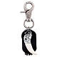 Schlüsselanhänger aus Legierung und Leder KEYC-PW0009-02B-1