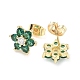 Brass Micro Pave Cubic Zirconia Stud Earrings EJEW-P247-05G-02-2