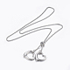 Adjustable 304 Stainless Steel Lariat Necklaces NJEW-L453-03P-1