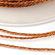 丸いメタリック糸  刺しゅう糸  6プライ  チョコレート  0.6mm  約87.48ヤード（80m）/ロール MCOR-L001-0.6mm-10-2